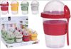 24x BURI Joghurtbecher 600ml Löffel Müsli Lunchboxen Schale To Go Arbeit Deckel Bild 1