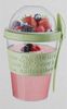 24x BURI Joghurtbecher 600ml Löffel Müsli Lunchboxen Schale To Go Arbeit Deckel Bild 3
