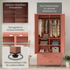 skølm 'Atria' Kleiderschrank mit 3 Schubladen, Metall, 170x45x80 cm, terrakotta, Garderobe mit 4 Fächern und 2 Kleiderstangen Bild 3