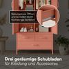 skølm 'Atria' Kleiderschrank mit 3 Schubladen, Metall, 170x45x80 cm, terrakotta, Garderobe mit 4 Fächern und 2 Kleiderstangen Bild 5