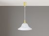 Zugpendelleuchte VIOLA Glas weiß höhenverstellbar Messing, Ø 39cm Bild 3