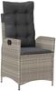 vidaXL 3-tlg. Bistro-Set mit Kissen Hellgrau Poly Rattan 365278 Bild 4