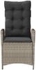 vidaXL 3-tlg. Bistro-Set mit Kissen Hellgrau Poly Rattan 365278 Bild 5