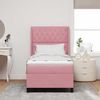 vidaXL Boxspringbett mit Matratze mit LED Rosa 100 x 200 cm Samt 3343807 Bild 4