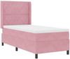vidaXL Boxspringbett mit Matratze mit LED Rosa 100 x 200 cm Samt 3343807 Bild 3
