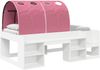vidaXL Bettgestell mit Tunnel 3 Stk. Weiß und Rosa Holzwerkstoff 3423632 Bild 2