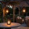 3x LED Solarlampe, Feuer-Effekt, Henkel, schwarz, H 26 cm Bild 4
