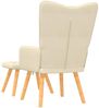 vidaXL Relaxsessel mit Hocker Creme Stoff [327536] Bild 4