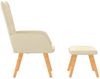 vidaXL Relaxsessel mit Hocker Creme Stoff [327536] Bild 3