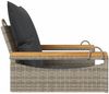 vidaXL Hängesessel mit Kissen Grau 63x62x40 cm Poly Rattan 368165 Bild 5