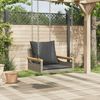 vidaXL Hängesessel mit Kissen Grau 63x62x40 cm Poly Rattan 368165 Bild 3