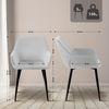 2er Set Esszimmerstuhl NIVER - Samt Hellgrau 52x63x82 cm | Essstühle Esszimmerstühle Küchenstühle Wohnzimmerstühle Bild 2
