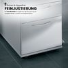 bümö Schreibtisch Schrank Büro mit Hängeregister für Hängeordner, Schubladenschrank Holz in Nussbaum, Container mit Schubladen & Hängeregistratur - Schreibtisch Kommode mit Streifengriffe, SC40-N-N-SG Bild 5