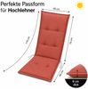 BURI 4x Auflagen Set Hochlehner für Gartenstühle 120x48x7cm Sesselauflagen Polster UV Lichtecht - Gartenstuhlauflagen Stuhlkissen mit Dicker Schaumstoff Füllung (Terrakotta) Bild 2