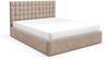 MEBLINI Polsterbett 160x200 mit Lattenrost und Matratze – BALEARO – Hellbraun Samt – Doppelbett mit Bettkasten - Stauraumbett - Kopfteil Bett mit Stauraum Bild 2