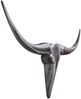 Wanddekoration Bull Geweih S 74cm Aluminium Silber Bild 2