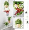 Haushalt International Blumenständer Teleskop Blumenregal mit runden Abstellflächen aus Glas, Einfache und schnelle Montage ohne zu bohren Bild 3