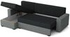 Ecksofa Schlafsofa Sofa HEDVIG LUX Manila Schwarz- Hellgrau Ottomane Links Bild 2