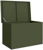 vidaXL Gartenlagerkissenbox Stahl 80 x 50,5 x 50 cm 175 L Olive Grün 874570 Bild 5