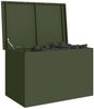 vidaXL Gartenlagerkissenbox Stahl 80 x 50,5 x 50 cm 175 L Olive Grün 874570 Bild 3