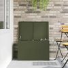vidaXL Gartenlagerkissenbox Stahl 80 x 50,5 x 50 cm 175 L Olive Grün 874570 Bild 4
