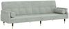vidaXL Schlafsofa mit Kissen Hellgrau Samt 351857 Bild 2