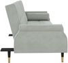 vidaXL Schlafsofa mit Kissen Hellgrau Samt 351857 Bild 5