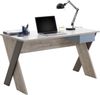 FMD Möbel - NONA 6 - Schreibtisch - melaminharzbeschichtete Spanplatte - Sandeiche Nb/weiß/Lava/Denim - 135 x 76,4 x 67,5cm Bild 2