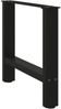 vidaXL Couchtischbeine Schwarz 2 Stk. 60x(42-43) cm Stahl 4013284 Bild 4