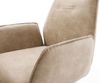Esszimmerstuhl Zoa-Flex Mikrofaser Beige Vintage Kreuzgestell kantig Edelstahl Taschenfederkern Bild 4