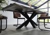 Baumtisch Mango 200x100x77 grau lackiert / Kreuzgestell anthrazit matt FREEFORM 5 Bild 3