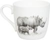 KÖNITZ 115S572955 Becher AMAZING ANIMALS Nashörner 425 ml mit Sieb und Deckel, Bone China Porzellan / Design Vanessa Kahl Bild 3