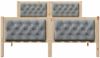 vidaXL Bettrahmen Hellgrau 140 x 200 cm Massives Kiefernholz 3394288 Bild 5