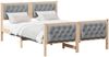 vidaXL Bettrahmen Hellgrau 140 x 200 cm Massives Kiefernholz 3394288 Bild 3
