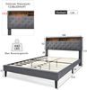 Polsterbett 140x200 cm mit Stauraum-Kopfteil und LED-Beleuchtung – modernes Design und hoher Komfort Bild 5