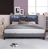 Polsterbett 140x200 cm mit Stauraum-Kopfteil und LED-Beleuchtung – modernes Design und hoher Komfort Bild 4