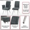 2er-Set Esszimmerstuhl HWC-G55, Küchenstuhl Lehnstuhl, Edelstahl gebürstet Stoff/Textil Chenille Öko-Tex ~ creme Bild 2