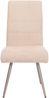 2er-Set Esszimmerstuhl HWC-G55, Küchenstuhl Lehnstuhl, Edelstahl gebürstet Stoff/Textil Chenille Öko-Tex ~ creme Bild 5