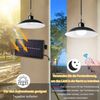 Sunicol Hängeleuchten LED-Solarleuchten,Fernbedienung,Zeitschaltuhr, 3,2m Verlängerungskabel, Warmweiß, Weiß, dimmbare,IP65 wasserdicht Bild 2