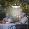 Sunicol Hängeleuchten LED-Solarleuchten,Fernbedienung,Zeitschaltuhr, 3,2m Verlängerungskabel, Warmweiß, Weiß, dimmbare,IP65 wasserdicht Bild 3