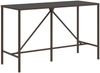 vidaXL Bartisch mit Glasplatte Braun 180x70x110 cm Poly Rattan 362590 Bild 2