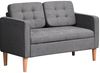 2-Sitzer Sofa 117 x 62 x 78 cm in Grau mit Stauraum, Massivholzrahmen und Knopfheftung Bild 3
