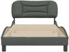 vidaXL Bettgestell ohne Matratze "Hvar" Dunkelgrau 100x200 cm Stoff 3207752 Bild 4