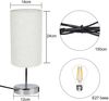 ZMH Nachttischlampe mit Ladefunktion Touch - Tischlampe E27 Warmweiß Dimmbar Nachtlicht USB Stoff Lampenschirm für Modern Deko, Wohnzimmer, Geschenk, Esszimmer, Schlafzimmer Bild 4
