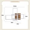 ZMH LED Deckenleuchte 3000K Schwarz Holz Schlafzimmerlampe Modernes Design Deckenleuchte 32W Warmweiß Bild 3