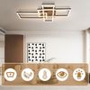 ZMH LED Deckenleuchte 3000K Schwarz Holz Schlafzimmerlampe Modernes Design Deckenleuchte 32W Warmweiß Bild 4