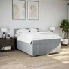 vidaXL Boxspringbett mit Matratze Hellgrau 140x200 cm Stoff 3287084 Bild 3