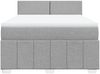 vidaXL Boxspringbett mit Matratze Hellgrau 140x200 cm Stoff 3287084 Bild 4