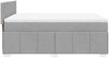 vidaXL Boxspringbett mit Matratze Hellgrau 140x200 cm Stoff 3287084 Bild 5