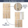 Umkleideschrank Spind IGOR - 6 Abteile, Etikettenhalter Lüftungsschlitze | Umkleidespind Schließfachschrank Garderobenspind, 185x90x45cm Weiß-Sonoma Eiche Bild 5